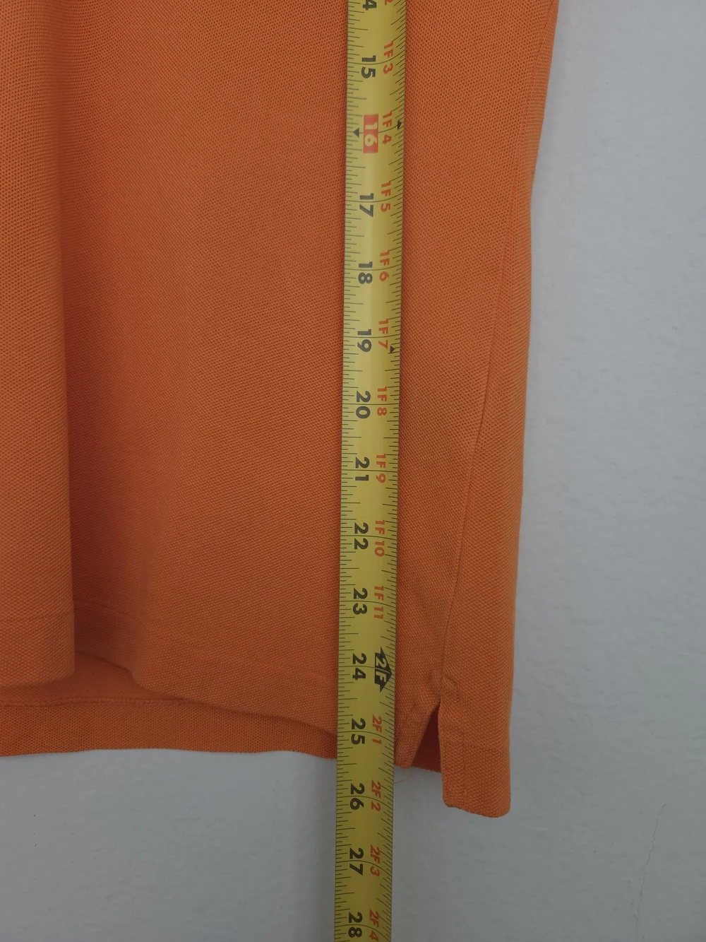 Ralph Lauren US Open Polo Shirt Womens Large Orange Skinny Fit Tennis